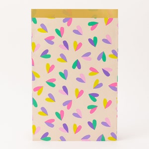 Papiertüten Zweifarbige Herzen Geschenktüten, Verpackung, Flatbag, Papiertasche, Etsy Verkäufer, Papiertuten, Liebe Bild 3