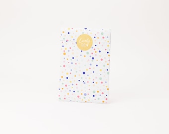 Sacs en papier confettis, 12 x 19 cm | Anniversaire, sacs cadeaux, emballage, sac plat, anniversaire d'enfant, sacs de fête, enfants