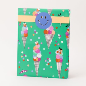 Papiertüten Gelato | Geburtstag, Geschenktüten, Verpackung, Flatbag, Kindergeburtstag, Mitgebseltüten, Kids