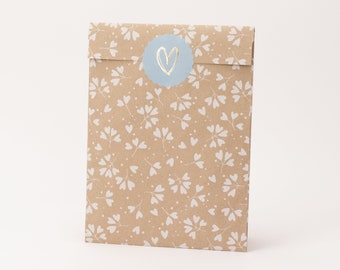 Papiertüten Kleeblatt Herzen Kraft | Geschenktüten, Geschenkverpackung, Flatbag, Minitüten, Liebe, Blumen, Kraftpapier