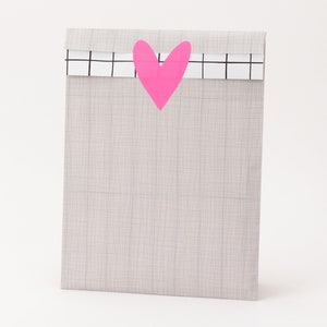 Sacs en papier lin, gris | Sacs cadeaux, emballages cadeaux, sac plat, mini sacs, design minimaliste