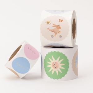 Pegatinas de nacimiento con efecto dorado | Pegatina, papel de regalo, bebé.
