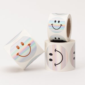 Sticker Smiley holo | Sticker, packaging, party, gift, line face