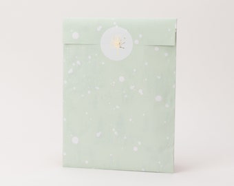 Paper bags Bubbles ice blue | Gift bags, gift packaging, flat bags, paper bags, shipping packaging, Christmas, winter, chic