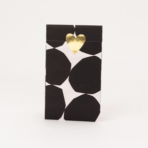 Mini sacs en papier sacs en papier Big Dots, noir | Sacs cadeaux, emballages cadeaux, sachet plat, emballage bijoux, bijoux
