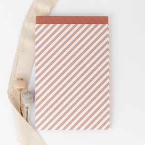 Paper bags stripes kraft cinnamon colored, red, 17 x 25 cm Gift bags, gift packaging, flatbag, paper bag, shipping packaging, chic image 3