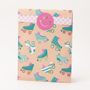 Papiertüten Rollschuhe | Geburtstag, Geschenktüten, Verpackung, Flatbag, Kindergeburtstag, Mitgebseltüten