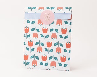 Paper Bags Abstract Tulips | Gift bags, gift wrapping, flat bags, mini bags, flowers