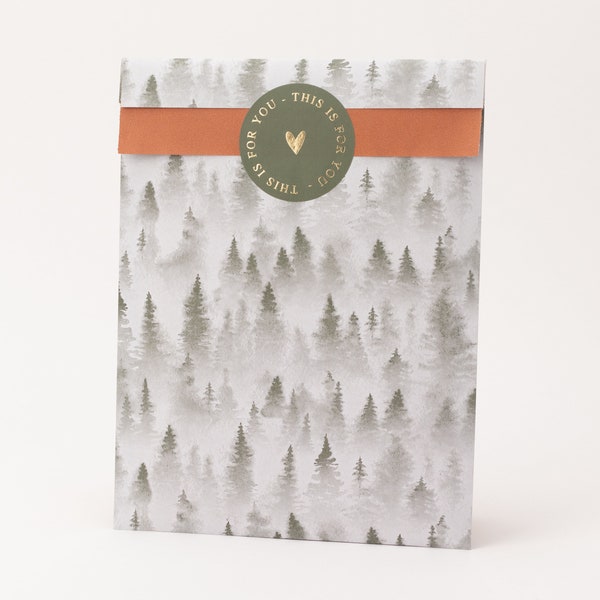 Papiertüten Wald | Geschenktüten, Geschenkverpackung, Flatbag, Papiertasche, Versandverpackung, Adventskalender, Weihnachtstüten