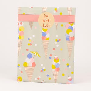 Gelato in buste di carta | Compleanno, sacchetti regalo, confezioni, sacchetti piatti, compleanno bambini, sacchetti per feste, bambini