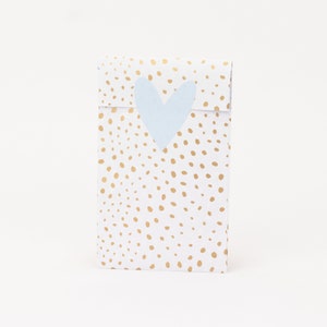 Mini paper bags spontaneous dots, gold effect, white, lilac | Small gift bags, gift wrapping, flat bags, jewelry