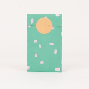 Mini sacs en papier Minimalisme, Vert / Rose | Été, sacs cadeaux, emballage cadeau, sac plat, emballage de bijoux, bijoux