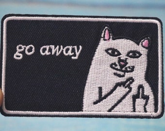 middle finger cat backpack