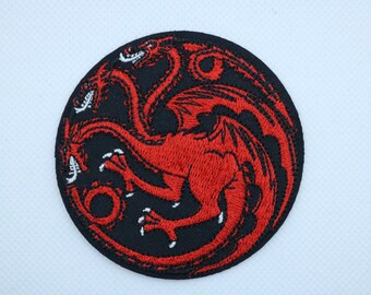 Dracarys 10x10cm. Size 4/'/' x 4/'/' Patch Iron-on