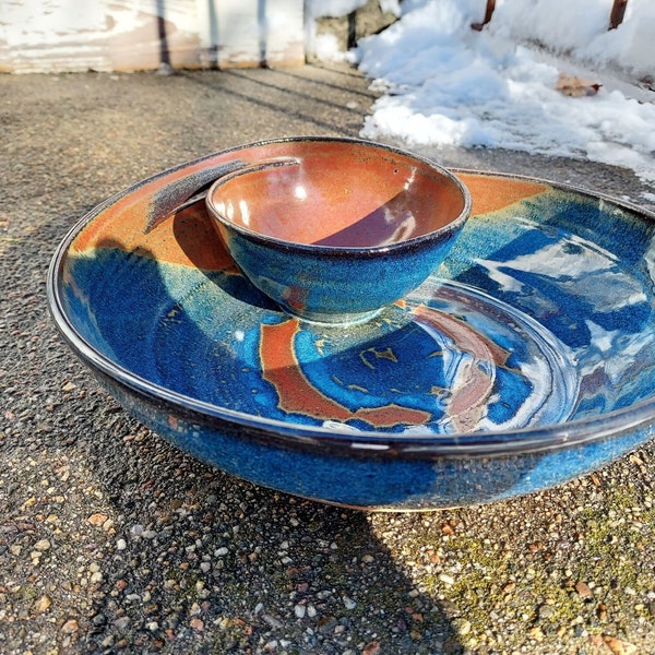 Pottery Chip and Dip Etsy