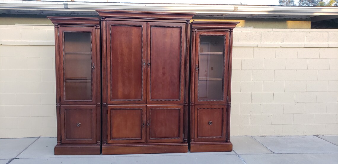 Hamilton Heritage 3 Piece Solid Wood Entertainment Center Etsy