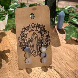 marine agate earrings
