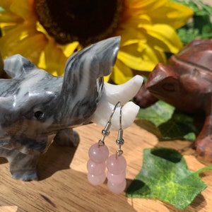 rose quartz earrings