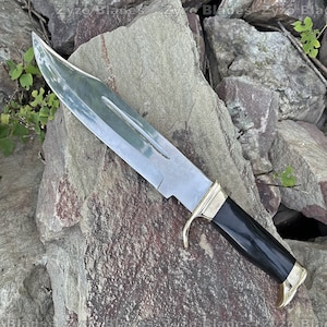 Custom 18&quot; Inch Mirror Polished Stainless Steel Blade Bowie Knife Sharp Edge Hunting Knife