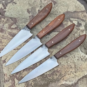 4 Pcs Custom Steak Knives Set for Bbq Grilling Cutting Sharp edge Elegant Knife