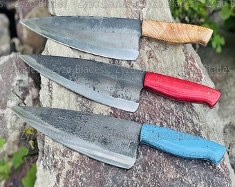 Custom Handmade Chef Knife Full Tang Kitchen Chef Knives Hand Forged Chef Birthday Gifts Groomsmen Gifts Mothers Day Gift