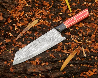 Japanische Santoku Style Koch Küchenmesser geschmiedeten Damast-Stahl Grillmesser