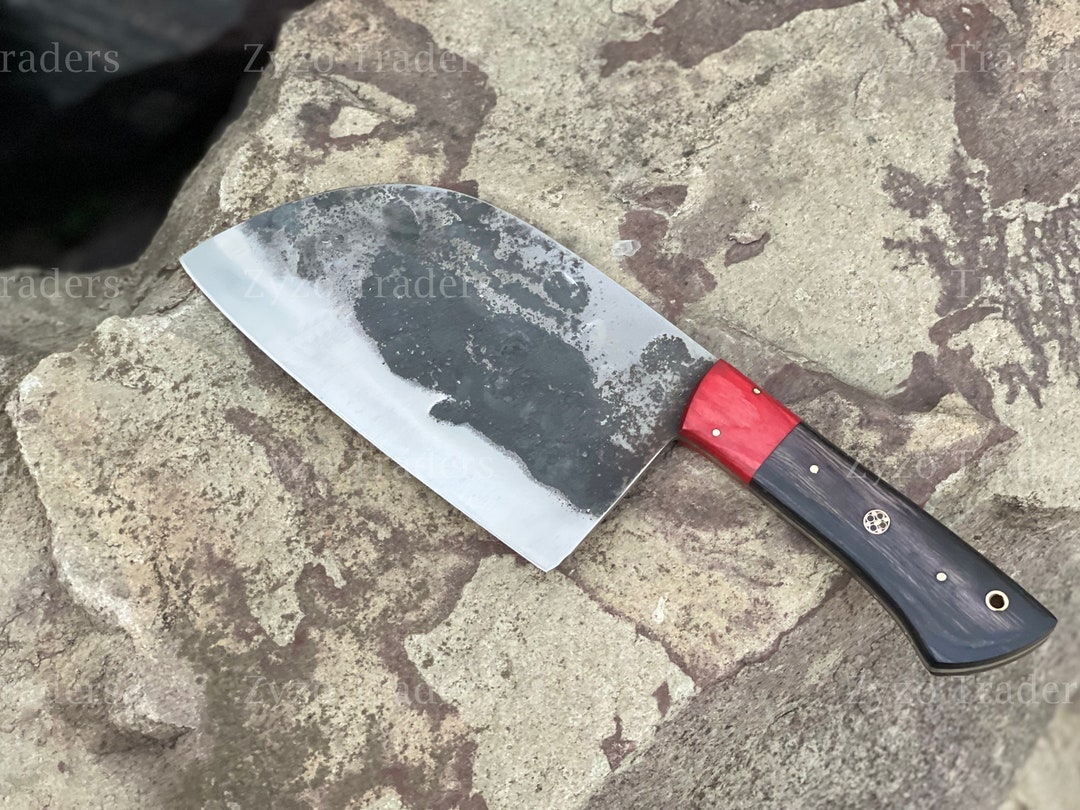 Serbian Cleaver Knife Butcher Knife Hand Fixed Blade Kitchen