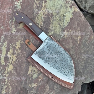 Personalized Custom Handmade Serbian Cleaver Knife