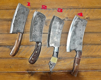 Cleaver Messer nach Maß von Hand geschmiedet, dicke, starke Klinge mit massivem Griff / Metzger-Cleaver / Fleisch-Cleaver / Kurven-Cleaver / Muttertagsgeschenk