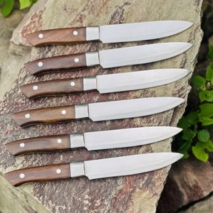 Handmade Steak knives sets 
BBQ STEAKS KNIFE
cutlery gift set,steaks knives forks,kitchen dining,steak knives,steak blades,table knives,
steak eaters,vintage steaks,cutlery and knives,Christmas gift,Full Tang knife,
Utility Knives,Thanksgiving Gift