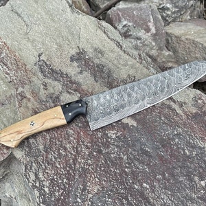 13&quot; Chef Knife Damascus Steel Forged Blade - Personalized