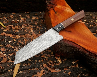 Japanische Santoku Style Koch Küchenmesser geschmiedeten Damast-Stahl Grillmesser