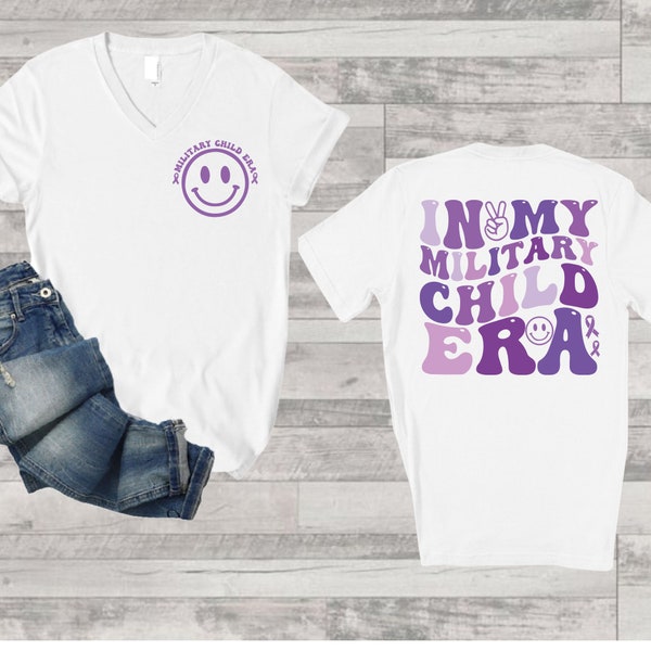 Purple Up For Military Kids Shirt, Purple Up for Military Child Shirt, Month of the Military Awareness, In My Military Child Era