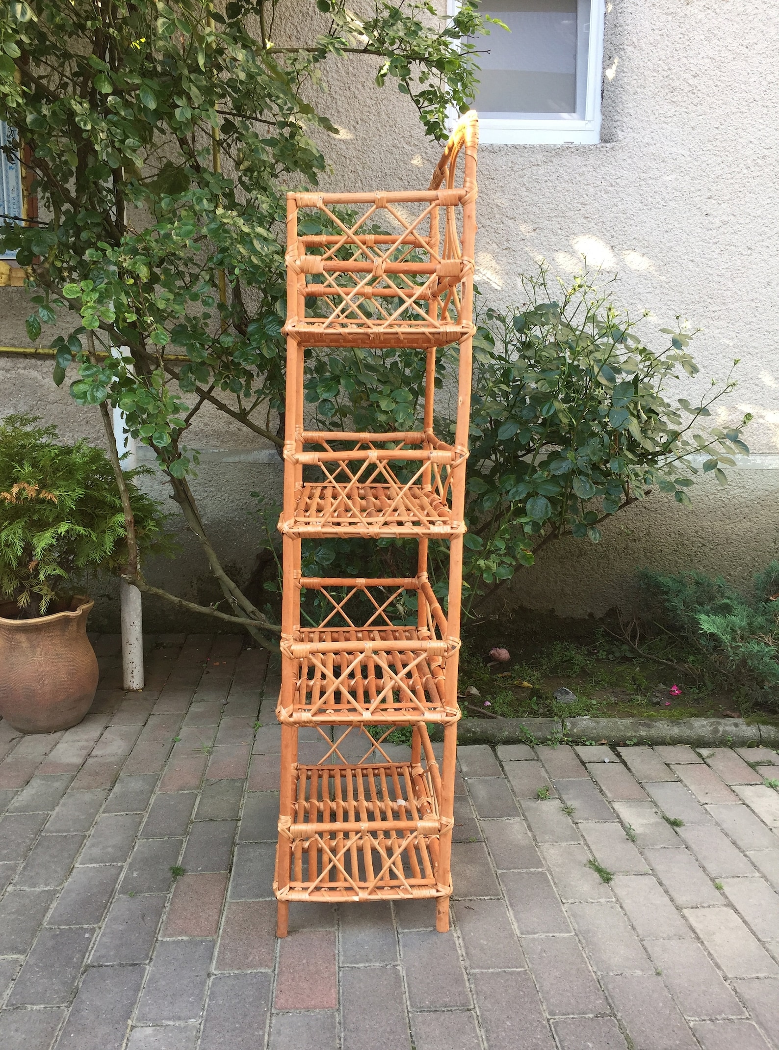 Book Shelf Wicker Bookcase Wicker Bookshelf Outdoor Etsy