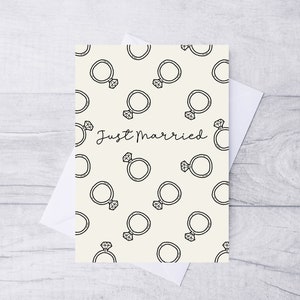 Wedding Card / New Marriage Card / Just Married / Congratulations Card / New Marriage / Kraft Envelope  / Getting Married