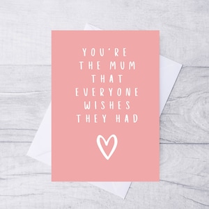 Mothers day Card / Card for Mum / Card for Mother / Happy Mothers day Card / Cute Mothers Day Card /