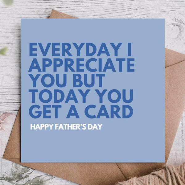 Father's Day Card / Card for Dad / Card for him/ Funny Father's Day card