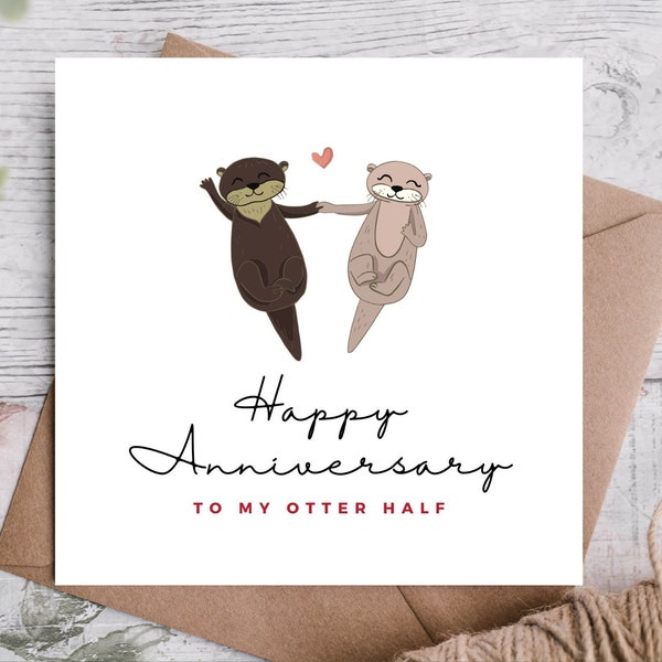 Anniversary Card | Card For Husband / Wife / Boyfriend / Girlfriend / Partner | Cute Anniversary Card /