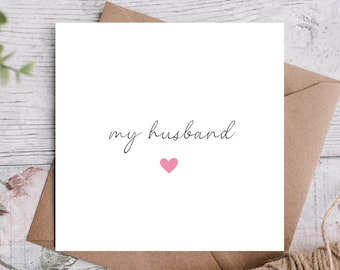 Husband Valentines Card / Card for partner / Card for Him / Card for Husband /