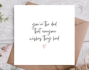 Father's Day Card: 350gsm with Kraft Envelope