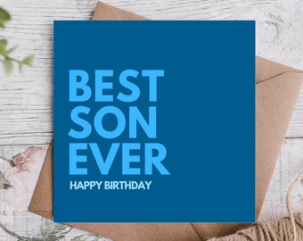 Son Birthday Card / Happy Birthday Card / Card for Son  Greeting Card /