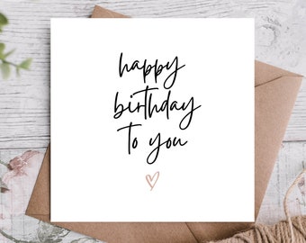 Birthday Card / Happy Birthday Card / Card for Boyfriend/ Girlfriend/ Partner/ Husband/ Wife / Card for him/ her