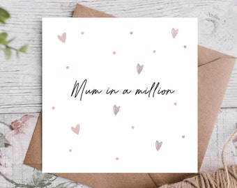 Birthday Card for Mum / Card for Mum / Card for Mother / Eco Friendly / Birthday Card Mum /