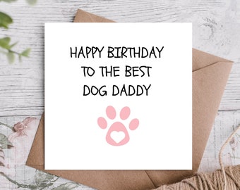 Papá Perro / Papá Perro / Tarjeta de Cumpleaños del Perro / Tarjeta de Cumpleaños / Tarjeta de Feliz Cumpleaños