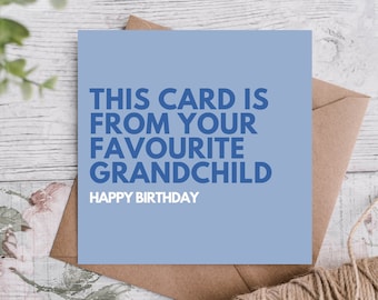 Grandad Birthday Card / Happy Birthday Card / Card for Grandad / Amazing Grandad / Kraft Envelope / Greeting Card / Love Heart