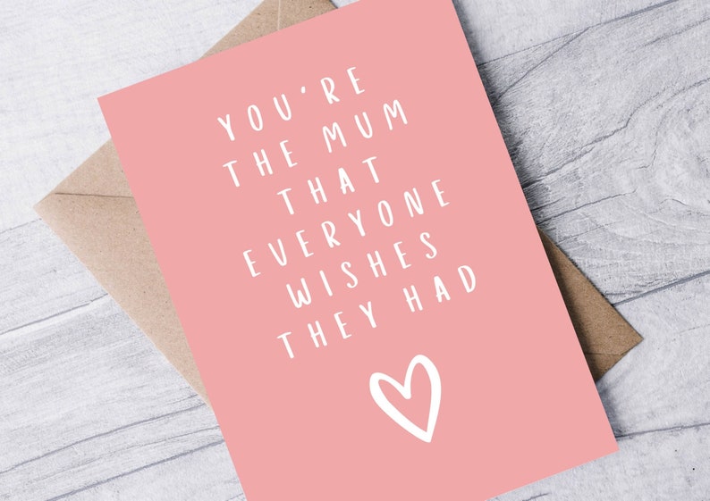 Mothers day Card / Card for Mum / Card for Mother / Happy Mothers day Card / Cute Mothers Day Card / 