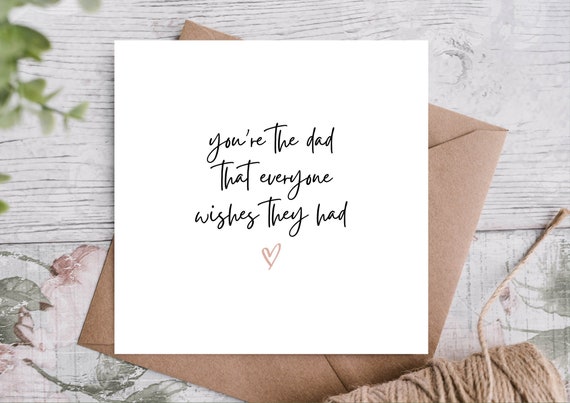 Father's Day Card: 350gsm with Kraft Envelope