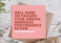 Funny Anniversary Card: Marriage Performance Review (Kraft Envelope)
