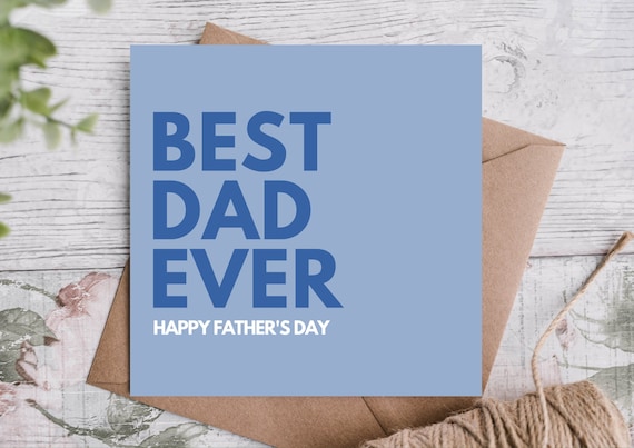 Funny Father's Day Card - Dad Ever, 350gsm Card