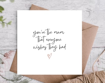 Happy Mother's Day Card - Heartfelt Mum Appreciation (Kraft Envelope)
